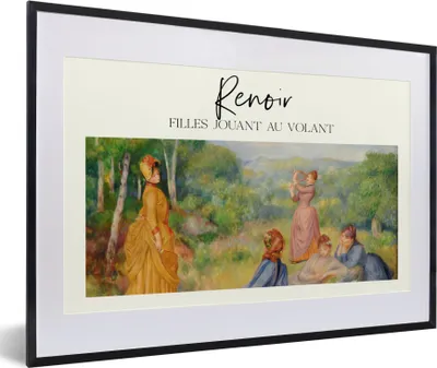 Produktbild von MuchoWow® Gerahmtes Poster Kunst - Renoir - Alte Meister 60x40 cm - Poster mit Schwarzem Bilderrahmen Wandposter Rahmen Foto Bilder - Schlafzimmer - Plakat in Rahmen - Drucken