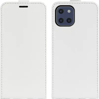 Produktbild von König Design Hülle kompatibel mit Samsung Galaxy A03 Kunstleder Handyhülle - Handy Case Weiß