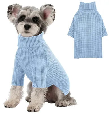 Immagine prodotto di Maglione traspirante per cani, a maniche lunghe, colore blu, taglia M