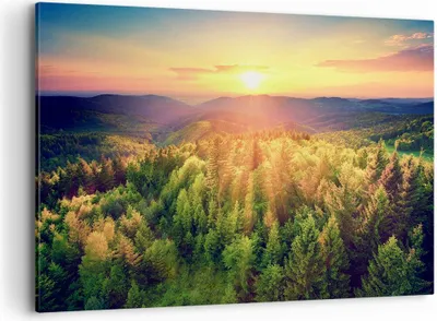 Produktbild von Bild auf Leinwand - Leinwandbild - Berge Natur - 120x80cm - Wand Bild - Wanddeko - Wandbilder - Leinwanddruck - Bilder - Kunstdruck - Wanddekoration - Leinwand bilder - Wandkunst - AA120x80-3697
