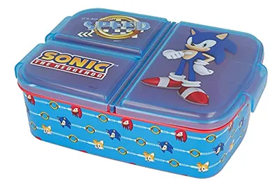 Zdjęcie produktu dla Pudełko na kanapki / lunchbox / pojemnik na kanapki dla dzieci z tworzywa sztucznego, bez BPA – świetny prezent dla dzieci – Sonic