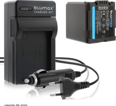 Produktbild von 1x Akku + Lader für Panasonic VW-VBG260 VW-VBG070 AG-HMC70 2100 mAh 7,2V