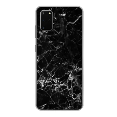 Produktbild von MuchoWow® Handyhülle Schutzhülle Hülle für Samsung Galaxy S20 Plus Marmor - Stein - Schwarz Silikon Softcase Handy Hülle - Hartschale