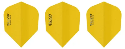 Produktbild von Harrows - Dart Flights, Kieselerde, unifarben 3er-Pack PP4742 (Einheitsgröße) (Gelb)