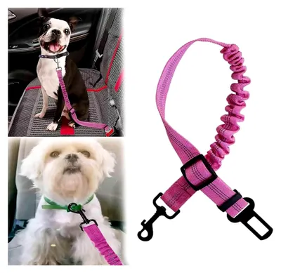 Produktbild von Hundesicherheitsgurt für das Auto, Hundegurt für alle Hunde und Katzen, 52-88 cm, Rosa