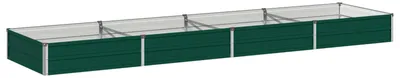 Obrázek produktu pro Vyvýšený záhon do zahrady, zelený, rozměry 320 x 80 x 24 cm, vyroben z pozinkované oceli
