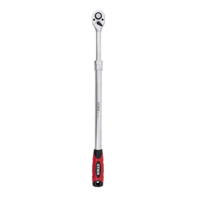 Produktbild von STIER Teleskop-Umschaltknarre, 1/2 Zoll, mit Schnellentriegelung, Länge zwischen 450-595mm verstellbar, 2-K-Griff