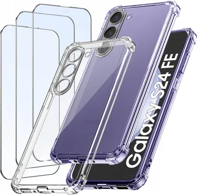 Obrázok produktu pre Puzdro SET pre Samsung S24 FE ANTI-SHOCK CLEAR REINFORCED + 3 kusy skla
