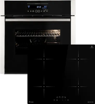 Produktbild von KKT KOLBE | Autarkes Herdset | 60cm Einbaubackofen EB8016ED | 59cm Induktionskochfeld IH85900RL | Katalyse | Drehspieß | Pizzafunktion | Grill | Heißluft | Teleskopauszüge | Timer | SET8016IH859RL