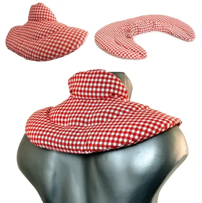 Produktbild von Nackenstützkissen mit Aufstehkragen und Leinsamenfüllung