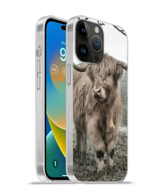 Produktbild von MuchoWow® Handyhülle Schutzhülle Hülle für Apple iPhone 14 Pro Max Schottische Highlander - Natur - Herbst - Tiere - Wildtiere - Wald Silikon Softcase Handy Hülle - Hardcover