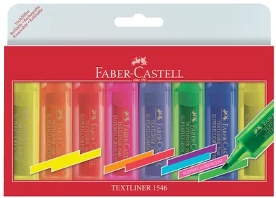 Zdjęcie produktu dla Zakreślacz FABER-CASTELL TEXTLINER 1546, opakowanie 8 sztuk