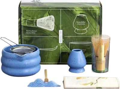 Produktbild von Ins Style Matcha Teeset Teebesen Matchaschale Teebesenständer Baibenli Geschenkbox