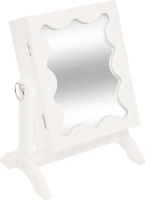 Immagine prodotto di Specchio cosmetico con portagioie CHERI, 29 x 22 x 15 cm, bianco