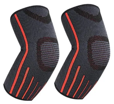 Immagine prodotto di INF Gomitiere elastiche a maglia (1 coppia) — Gomito in nylon traspirante con compressione per supporto sportivo e protezione articolare M