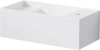 Produktbild von Steinberg Serie 440 Wand-Waschtisch, mit Überlauf, mit Hahnloch, 450x220x150mm, SOLIDSurface, 4407520W