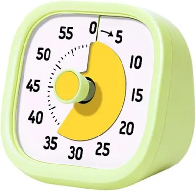 Produktbild von Visueller Timer für Kinder, Zeit-Timer für Zuhause, 60 Minuten visueller Timer für Kinder, Timer für Klassenzimmer, Heimbüro, Countdown-Uhr für Unterricht, Arbeitstreffen（Avocadogrün）