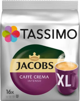 Produktbild von Tassimo Jacobs Caffè Crema Intenso XL, Kaffee Kapsel, Kaffeekapsel, gemahlener Röstkaffee, 80 T-Discs