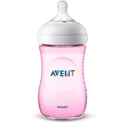 Image de Biberon Avent Natural 260 ml rose