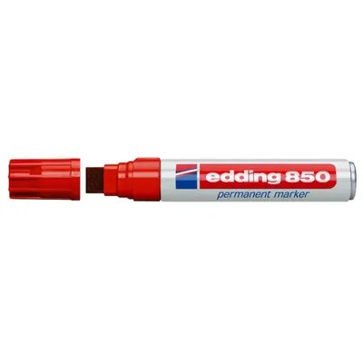 Immagine prodotto di Edding 4-850002 850 pennarello permanente - 5 - 15 mm, rosso, ricaricabile