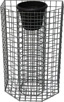Produktbild von Blumensäule achteckig halb, Höhe 82 cm, MW 5 x 5 cm, feuerverzinkt inkl. Topf
