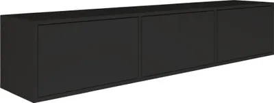 Produktbild von Selsey Framme – hängendes TV-Board mit drei Klappen, Schwarz, 150 cm