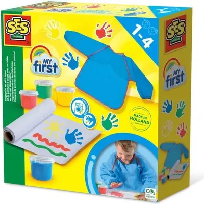 Immagine prodotto di Il mio primo  Il mio primo set per dipingere con le dita con grembiule  SES CREATIVE