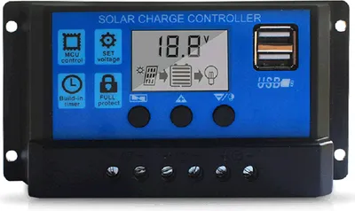 Produktbild von 50-A-Solarladeregler, verbesserter USB-Anschluss für Solarmodule, intelligenter Regler für Solarmodul-Batterien, multifunktionales, einstellbares LCD-Display, Straßenbeleuchtung