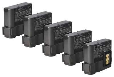 Produktbild von vhbw 5x Akku kompatibel mit Zebra QLN420, ZQ630 Drucker Kopierer Scanner Etiketten-Drucker (5200 mAh, 7,4 V, Li-Ion)