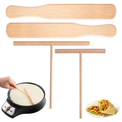 Productafbeelding van 4 Stukken Crêpe Deegverdelers, Spreizer Spatel voor pannenkoeken