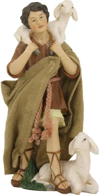 Immagine prodotto di FADEDA Pastore, orientale / altezza:13 cm / dipinto a mano / figure dettagliate del presepe - Accessori per culla per la decorazione della tavola di Natale