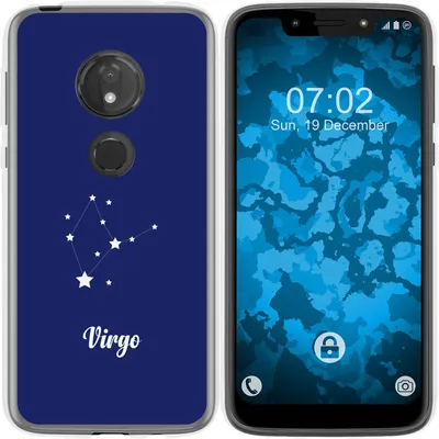 Produktbild von PhoneNatic Case kompatibel mit Motorola Moto G7 Play Silikon-Hülle SternzeichenVirgo M2