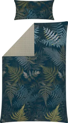 Produktbild von Erwin Müller Wendebettwäsche petrol-beige 1x 155x220 cm + 1x 40x80 cm