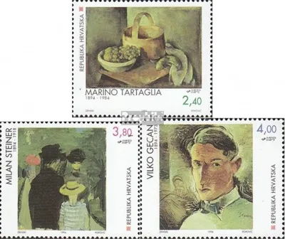 Produktbild von Briefmarken Kroatien 1994 Mi 295-297 (kompl.Ausg.) gestempelt Gemälde