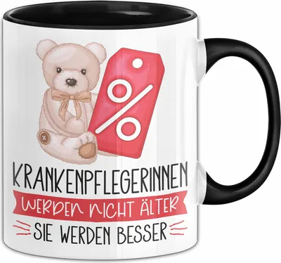Produktbild von Krankenpfelgerinnen Werden Nicht Älter Sie Werden Besser Krankenpfelgerin Geschenk Tasse Lustiger Spruch (Schwarz)