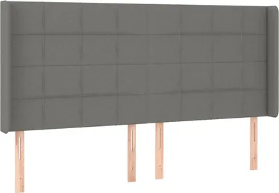 Produktbild von vidaXL Kopfteil mit Ohren Dunkelgrau 163x16x118/128 cm Stoff
