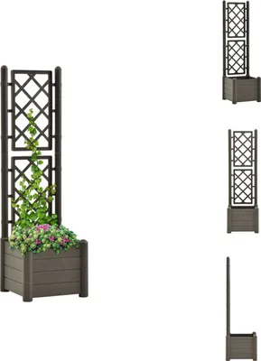 Obrázok produktu pre vidaXL Kvetináč s mriežkou 43x43x142 cm PP antracit - Kvetináče a sadenice