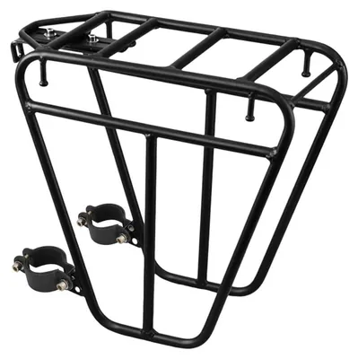Immagine prodotto di Portapacchi per bicicletta in acciaio, anteriore, con una capacità di carico di 25 kg