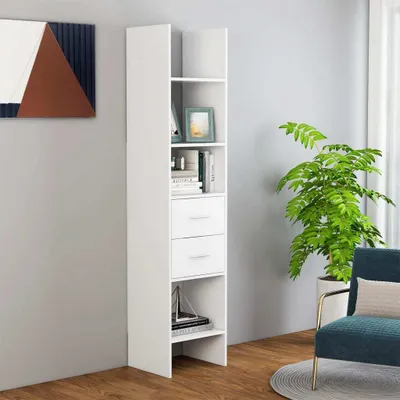 Produktbild von The Living Store Bücherregal Weiß 40x35x180 cm Holzwerkstoff