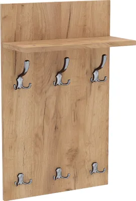Obrázek produktu pro AKKE Gold Craft šatní panel MIDI - CHROM háčky ŠxV: 50x80 cm