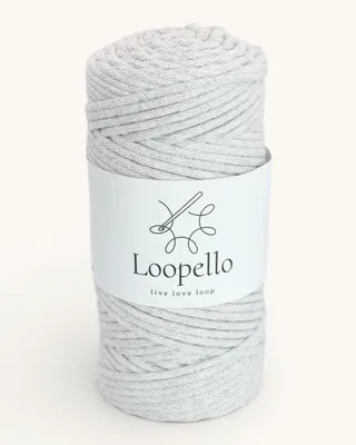 Produktbild von Loopello Baumwollkordel Pro 3 mm 100 m – Hellgrau