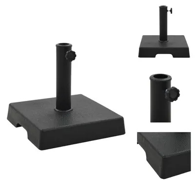Produktbild von vidaXL Sonnenschirmfuß Quadratisch 8 kg Schwarz Polyharz -  Sonnenschirmständer