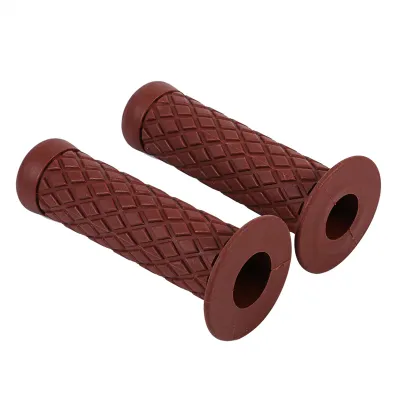 Obrázok produktu pre 22mm 7/8" univerzálne vintage mäkké gumové rukoväte rukoväte pre motocykel Dirt Bike Brown