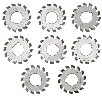Produktbild von 8-teiliges Zahnrad-Schneider-Set - Hochgeschwindigkeitsstahl - Industrielles Werkzeug
