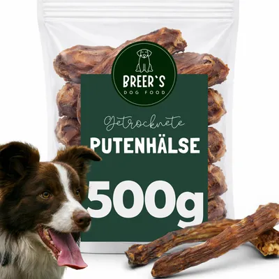 Produktbild von Putenhälse getrocknet 500 Gramm Hundesnack Kausnack Hundeleckerlie getreidefrei für Hunde natürlich ohne Zusätze