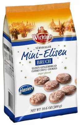 Zdjęcie produktu dla Wicklein Nuremberg Mini Elisen piernik glazurowany z orzechami 300g