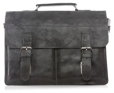 Produktbild von Belveder Vintage-Leder-Arbeitstasche Schwarz, elegante Businesstasche aus Leder für Büro, Dokumente, Alltag und Reise, BV35