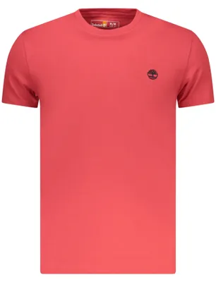 Immagine prodotto di T-shirt slim fit da uomo rossa con scollo rotondo e logo ricamato
