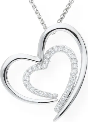 Produktbild von Herzanhänger Silber 925 Zirkonia JL10-02-0284 JuwelmaLux