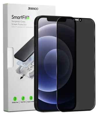 Zdjęcie produktu dla 1-pak iPhone 12 Szkło ochronne na ekran Privacy - Szkło hartowane | [Automatyczna instalacja] - Bez bąbelków